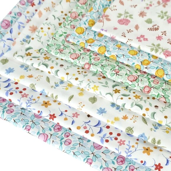 Vibrant Multicolor Cotton Fabric Bundle 7pcs 18x22in for Quilting & Crafting - Picture 4 of 5